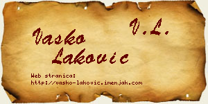 Vasko Laković vizit kartica